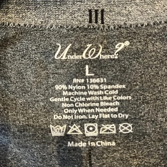 Under where grey high waisted slimming shape wear shorts Sz L - Picture 3 of 5